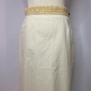 Bill Atkinson Glen of Michigan Vintage Cream Midi Skirt